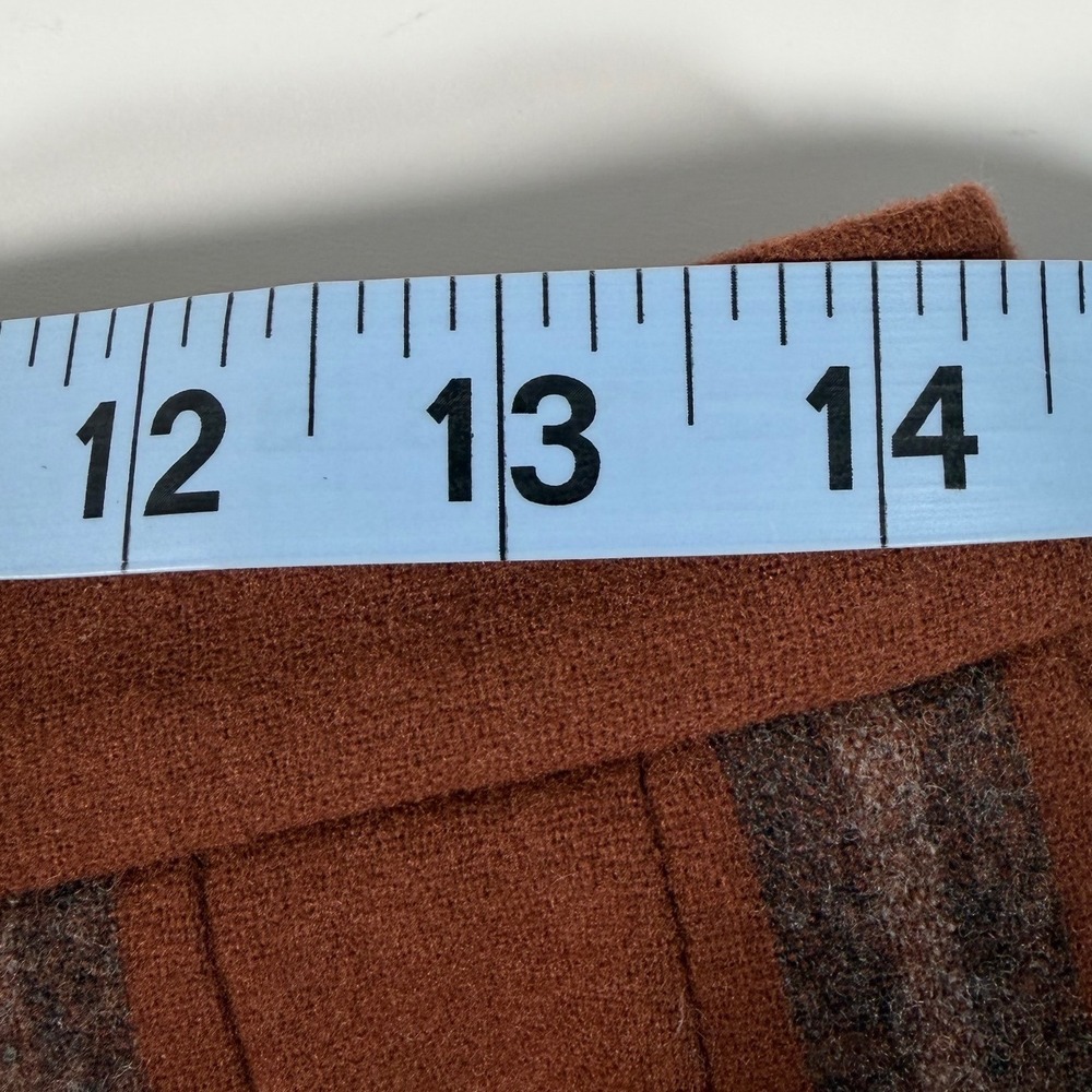Pendleton Wool Pleated Plaid Skirt Rust Brown Dark Academia Old Money Vintage 6 - Picture 5 of 7